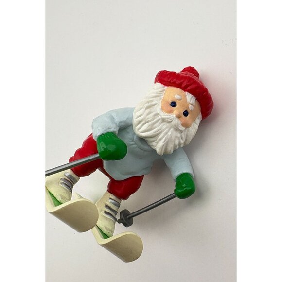 Hallmark Keepsake Snowplow Santa Christmas Tree Ornament Skier Winter Skiing - Picture 10 of 10